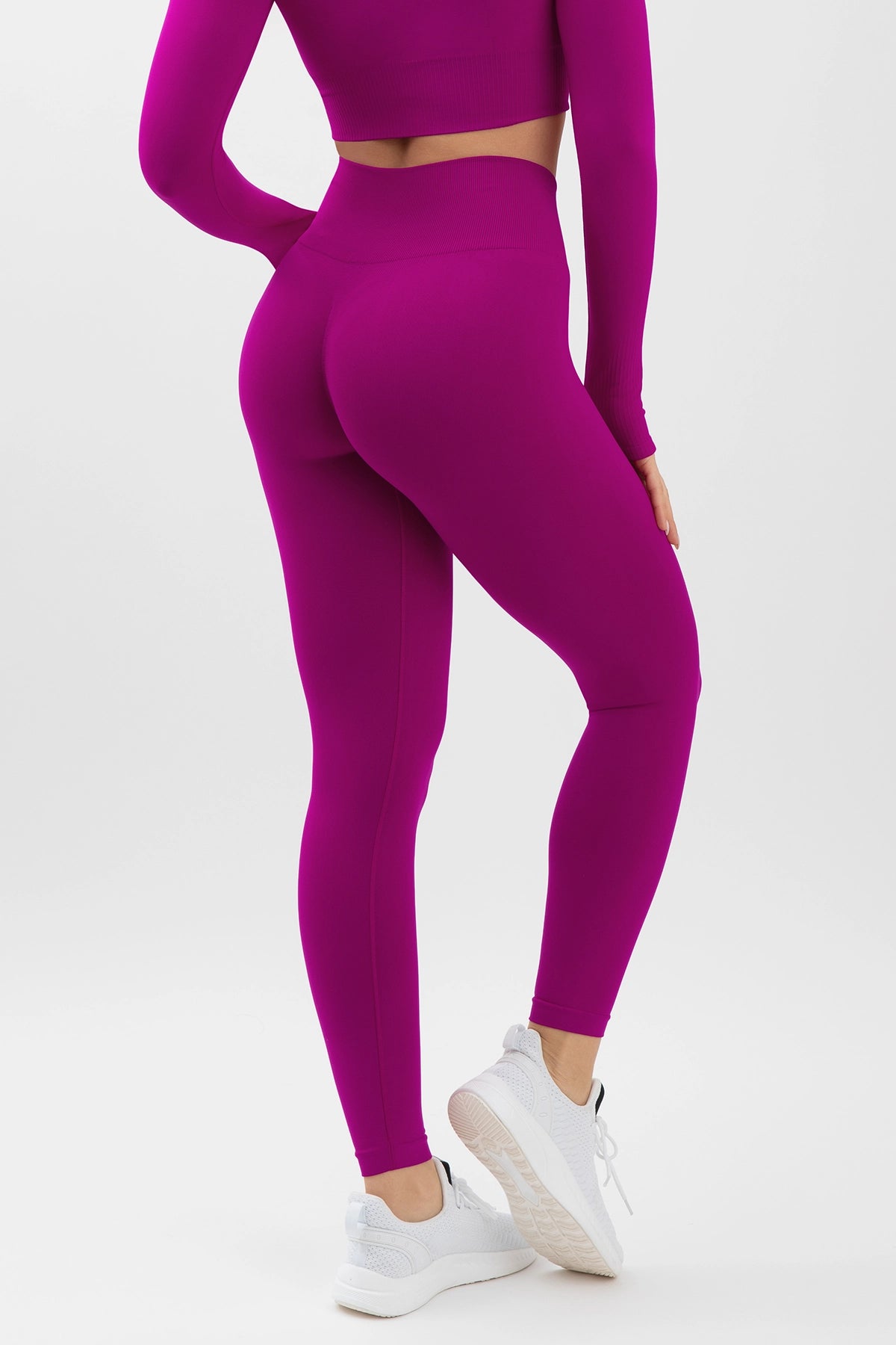 Leggings sportivi con tecnologia FIR soft push up senza arricciatura Confidence Purple - FGM04 - LEGGINGS ANTICELLULITE - fgm04