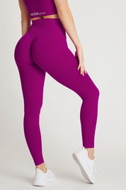 Leggings sportivi con tecnologia FIR push up con arricciatura All - Up Purple - FGM04 - LEGGINGS ANTICELLULITE - fgm04