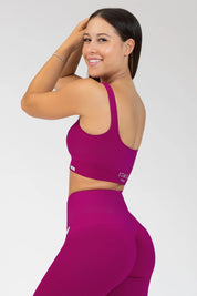 Top sportivo con spalline larghe Gym Fashion Purple - FGM04 - Maglie e Top - fgm04