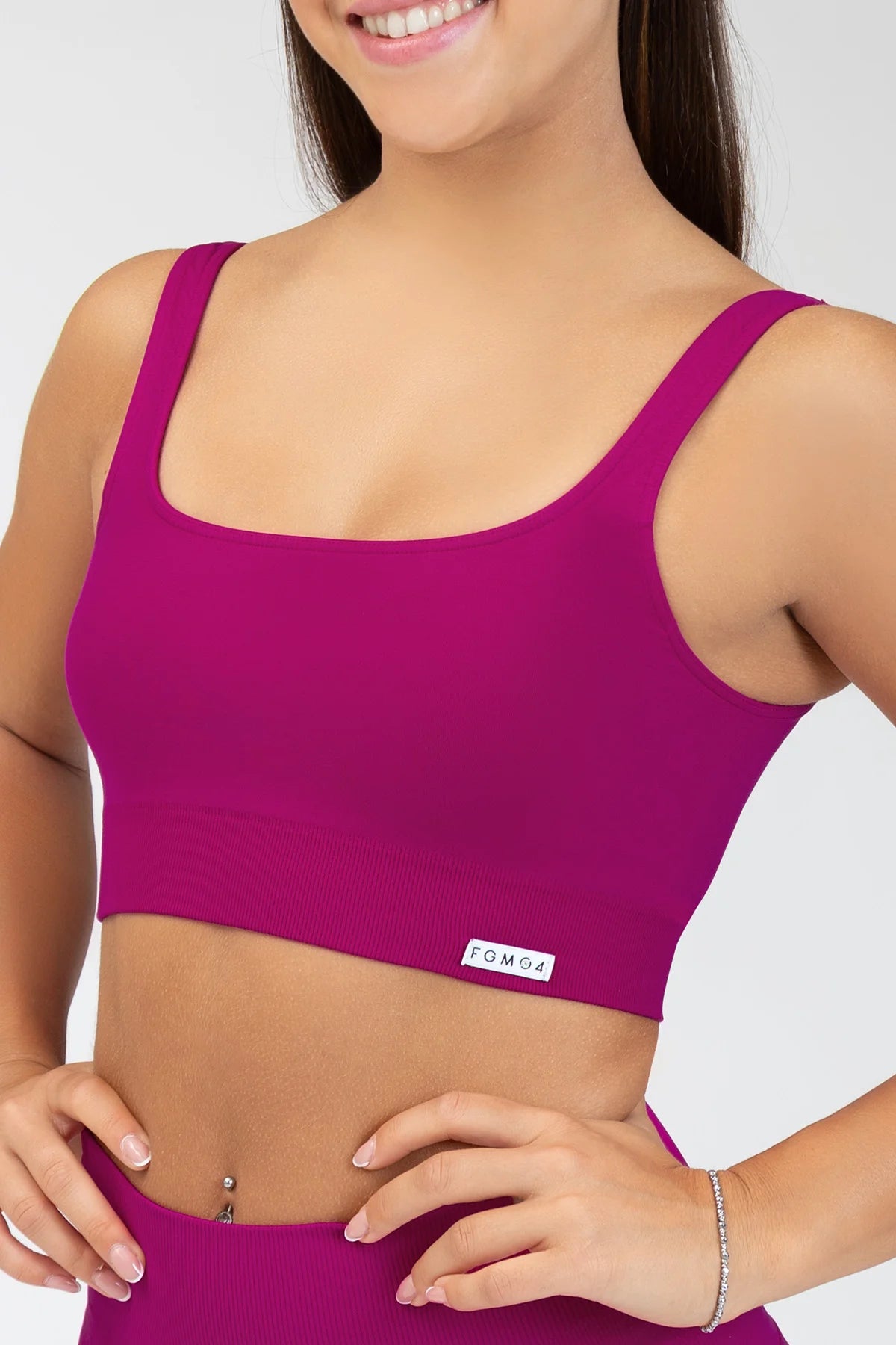 Top sportivo con spalline larghe Gym Fashion Purple - FGM04 - Maglie e Top - fgm04