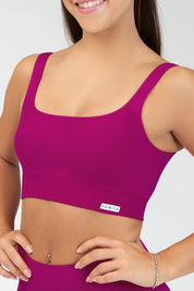 Top sportivo con spalline larghe Gym Fashion Purple - FGM04 - Maglie e Top - fgm04
