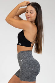 Top sportivo con spalline sottili incrociato a schiena scoperta Angel Nero - FGM04 - Maglie e Top - fgm04