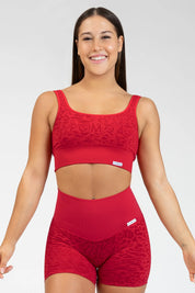 Top sportivo con spalline larghe Jungle Leopardo Rosso Taglia Unica - FGM04 - Maglie e Top - fgm04