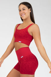 Top sportivo con spalline larghe Jungle Leopardo Rosso Taglia Unica - FGM04 - Maglie e Top - fgm04