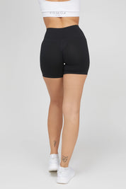 Shorts sportivi con tecnologia FIR soft push up senza arricciatura Shape - Up 2.0 Nero Pancia Piatta - FGM04 - LEGGINGS ANTICELLULITE - fgm04