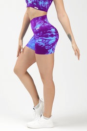 Shorts Maltinto Caos Azzurro Viola - FGM04 - LEGGINGS ANTICELLULITE - fgm04