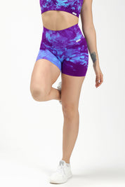 Shorts Maltinto Caos Azzurro Viola - FGM04 - LEGGINGS ANTICELLULITE - fgm04