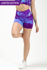 Shorts Maltinto Caos Azzurro Viola - FGM04 - LEGGINGS ANTICELLULITE - fgm04