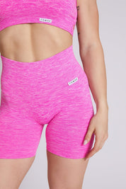Shorts sportivi con tecnologia FIR push up con arricciatura mélange Pulsar Fuxia - FGM04 - LEGGINGS ANTICELLULITE - fgm04