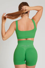 Top sportivo con spalline larghe a costine CALIPSO Verde Prato Costine - FGM04 - Maglie e Top - fgm04