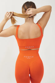 Top sportivo con spalline larghe Gym Fashion Arancione - FGM04 - OFFERTE SPECIALI - fgm04