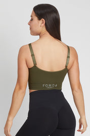 Top sportivo con spalline sottili Adele 2.0 Verde Militare - FGM04 - Maglie e Top - fgm04