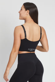 Top sportivo con spalline sottili Adele 2.0 Nero - FGM04 - Maglie e Top - fgm04