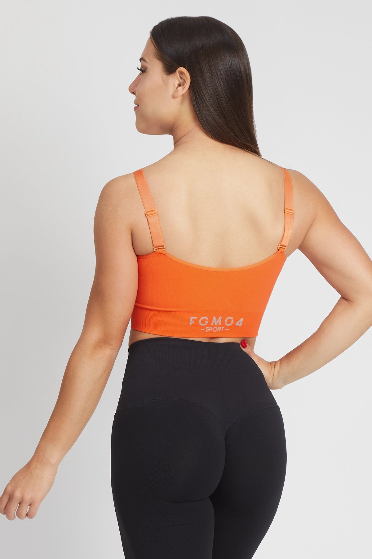 Top sportivo con spalline sottili Adele 2.0 Arancione - FGM04 - Maglie e Top - fgm04