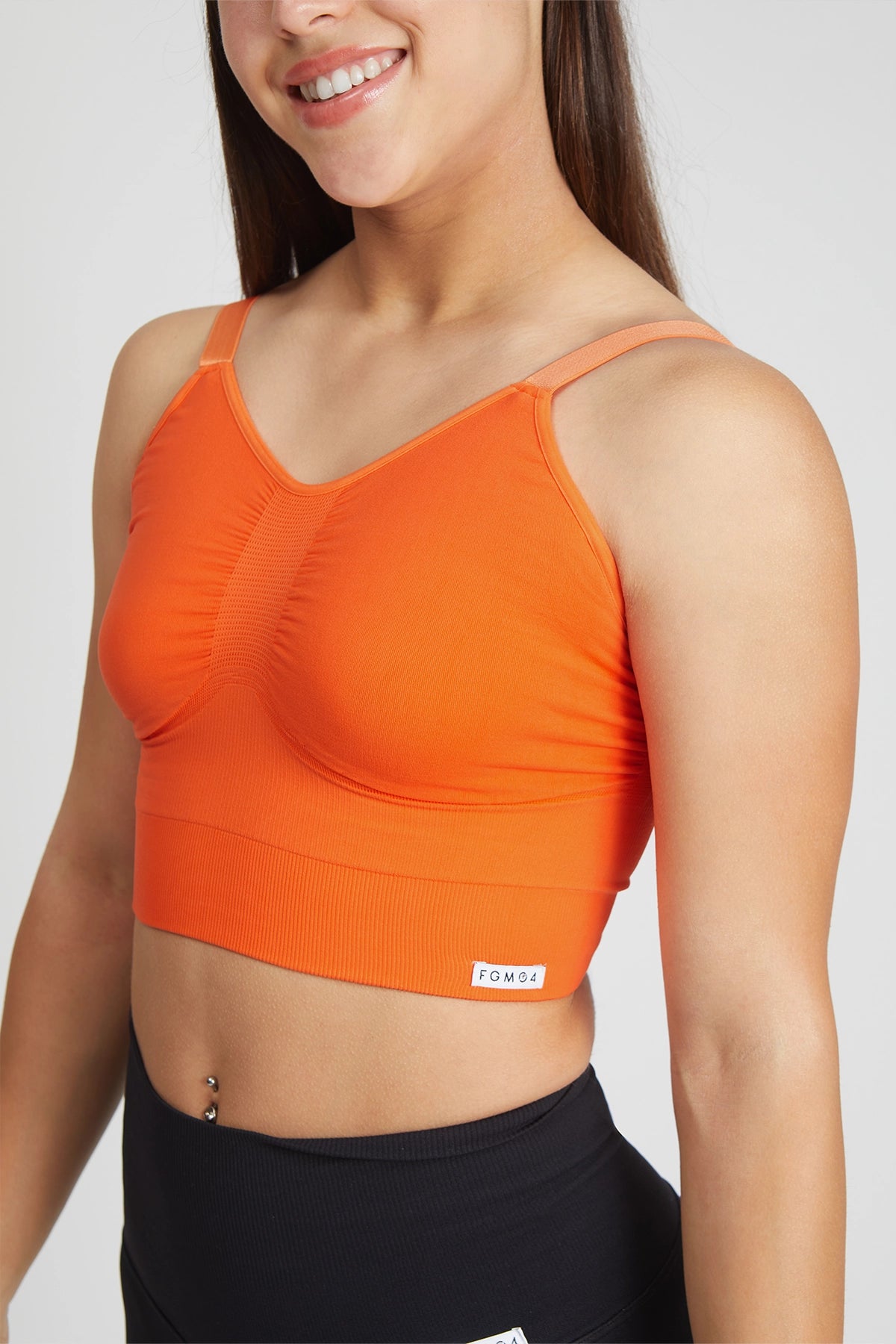 Top sportivo con spalline sottili Adele 2.0 Arancione - FGM04 - Maglie e Top - fgm04