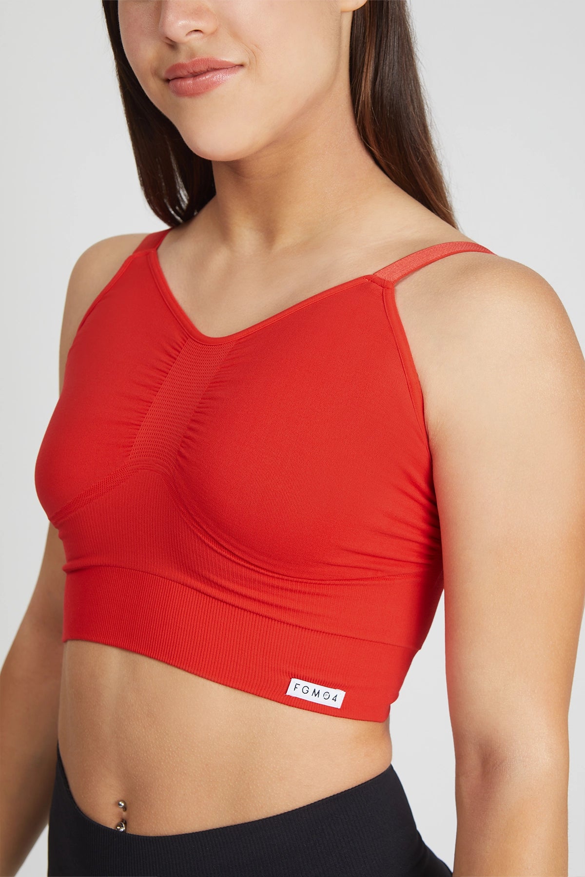 Top sportivo con spalline sottili Adele 2.0 Rosso Fiamma - FGM04 - Maglie e Top - fgm04