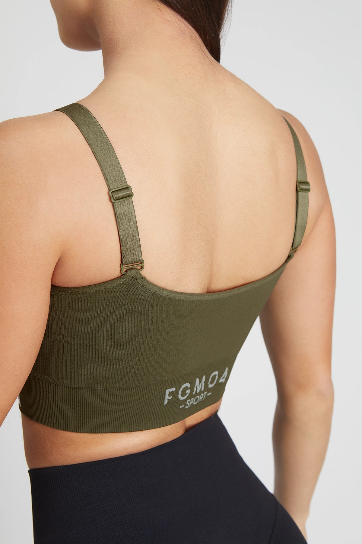 Top sportivo con spalline sottili Adele 2.0 Verde Militare - FGM04 - Maglie e Top - fgm04