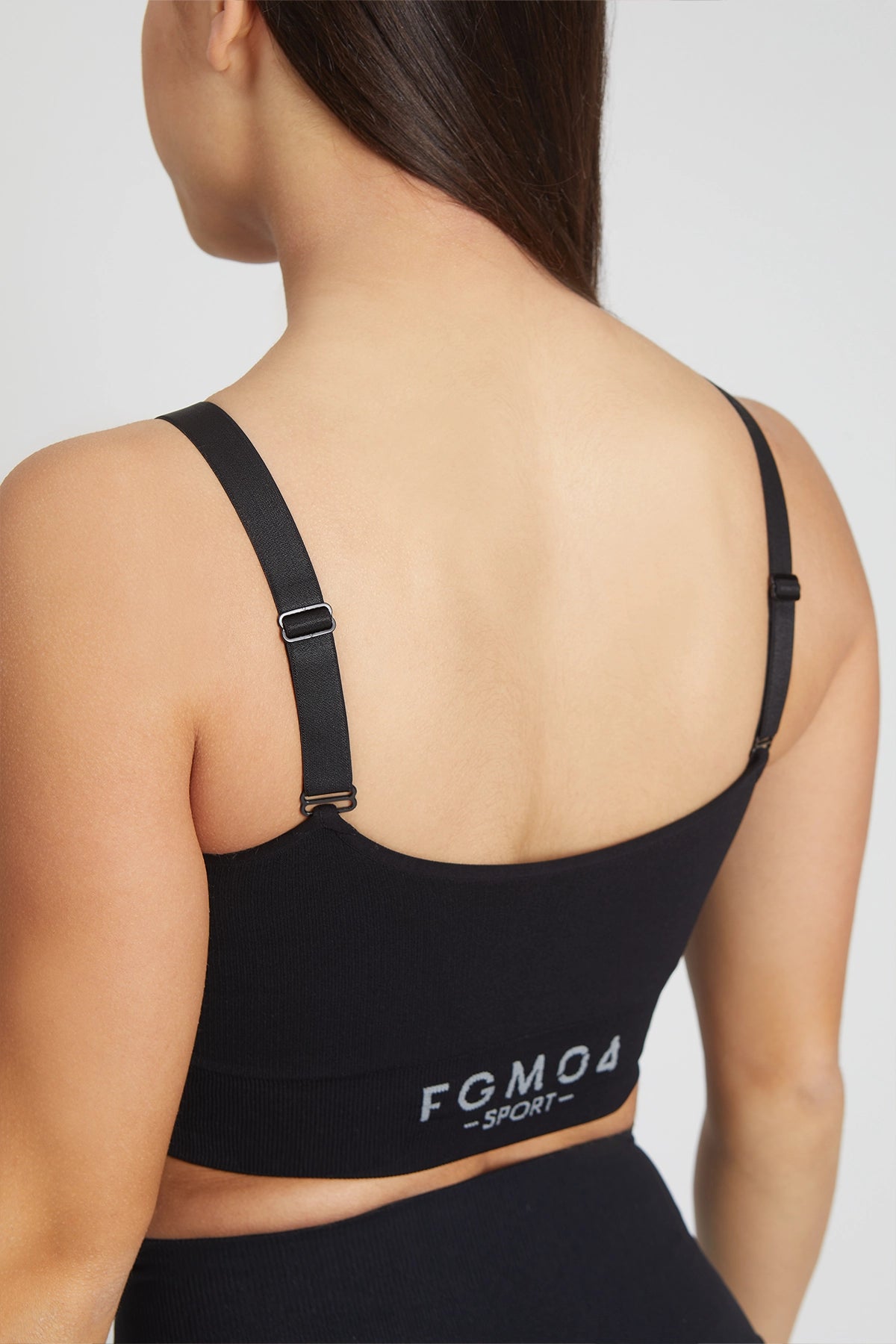 Top sportivo con spalline sottili Adele 2.0 Nero - FGM04 - Maglie e Top - fgm04