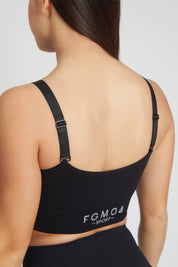 Top sportivo con spalline sottili Adele 2.0 Nero - FGM04 - Maglie e Top - fgm04