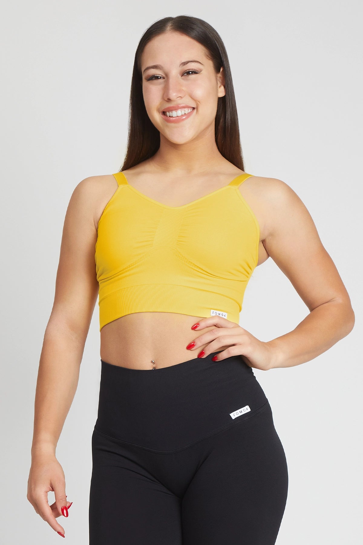 Top sportivo con spalline sottili Adele 2.0 Giallo Lemon - FGM04 - Maglie e Top - fgm04