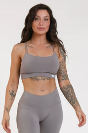 Top sportivo con spalline sottili incrociato a schiena scoperta Angel Grigio Satellite - FGM04 - Maglie e Top - fgm04