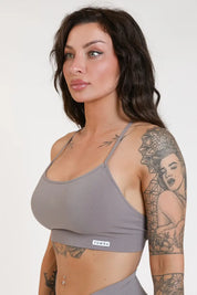 Top sportivo con spalline sottili incrociato a schiena scoperta Angel Grigio Satellite - FGM04 - Maglie e Top - fgm04