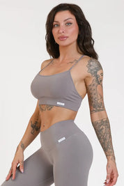 Top sportivo con spalline sottili incrociato a schiena scoperta Angel Grigio Satellite - FGM04 - Maglie e Top - fgm04