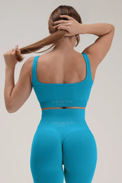 Top sportivo con spalline larghe Gym Fashion Azzurro Hawaiian - FGM04 - OFFERTE SPECIALI - fgm04