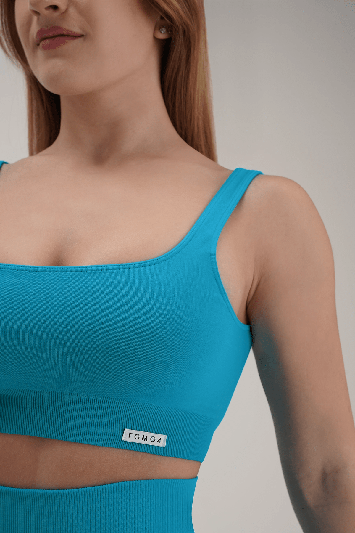 Top sportivo con spalline larghe Gym Fashion Azzurro Hawaiian - FGM04 - OFFERTE SPECIALI - fgm04