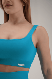 Top sportivo con spalline larghe Gym Fashion Azzurro Hawaiian - FGM04 - OFFERTE SPECIALI - fgm04