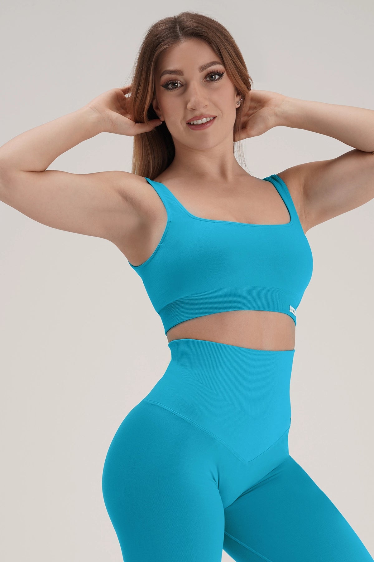 Top sportivo con spalline larghe Gym Fashion Azzurro Hawaiian - FGM04 - OFFERTE SPECIALI - fgm04