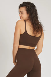 Top sportivo con spalline sottili Confidence Cioccolato - FGM04 - Maglie e Top - fgm04
