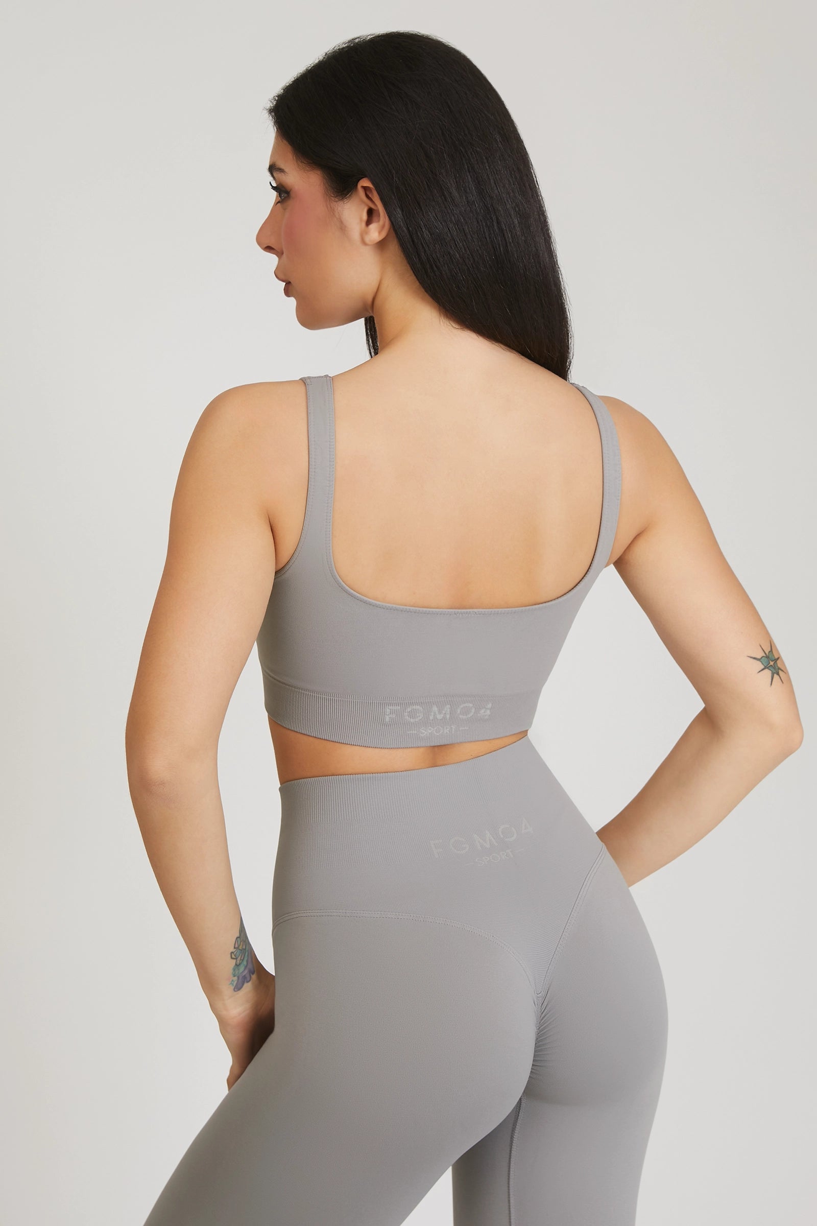 Top sportivo con spalline larghe Gym Fashion Silver - FGM04 - Maglie e Top - fgm04