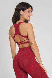 Top sportivo con spalline larghe incrociato schiena scoperta Pulsar Rosso - FGM04 - Maglie e Top - fgm04