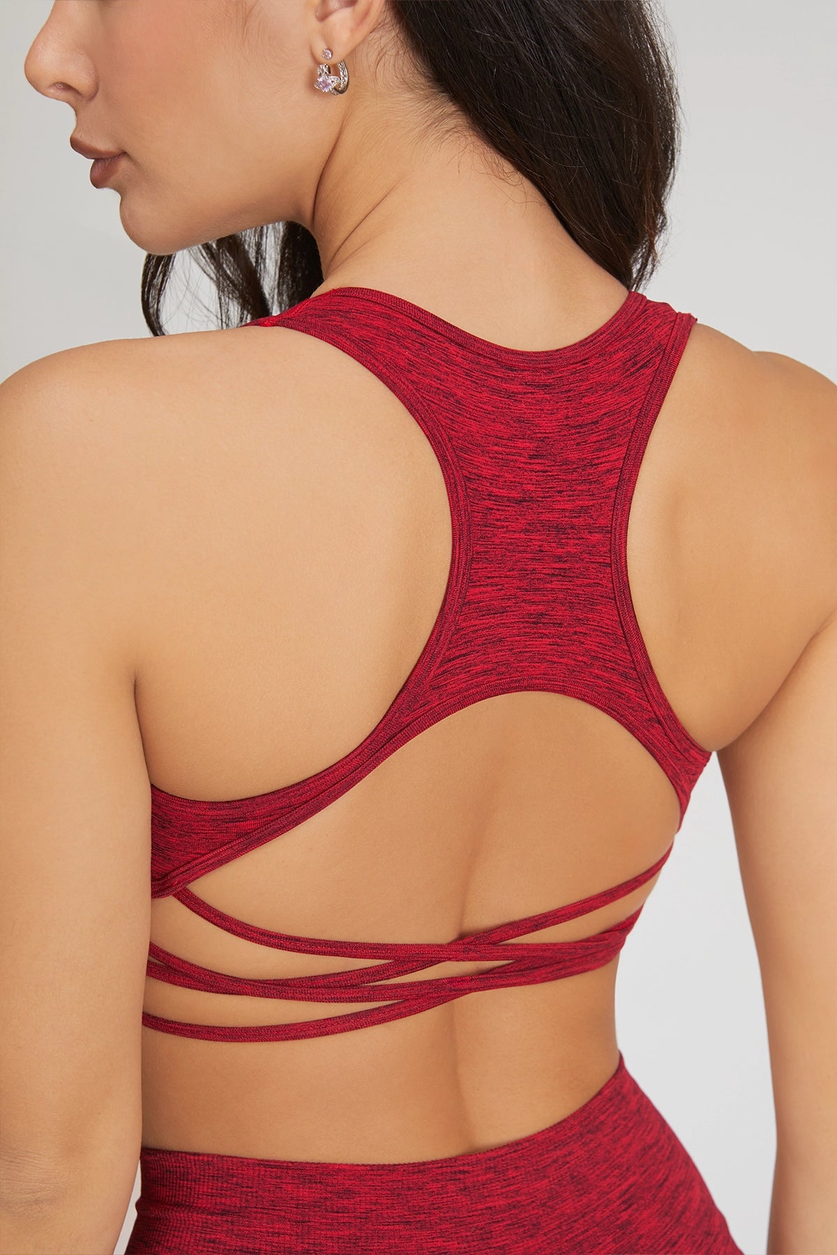 Top sportivo con spalline larghe incrociato schiena scoperta Pulsar Rosso - FGM04 - Maglie e Top - fgm04