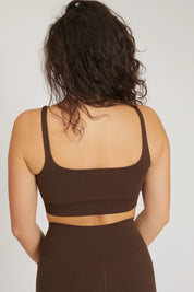 Top sportivo con spalline sottili Confidence Cioccolato - FGM04 - Maglie e Top - fgm04
