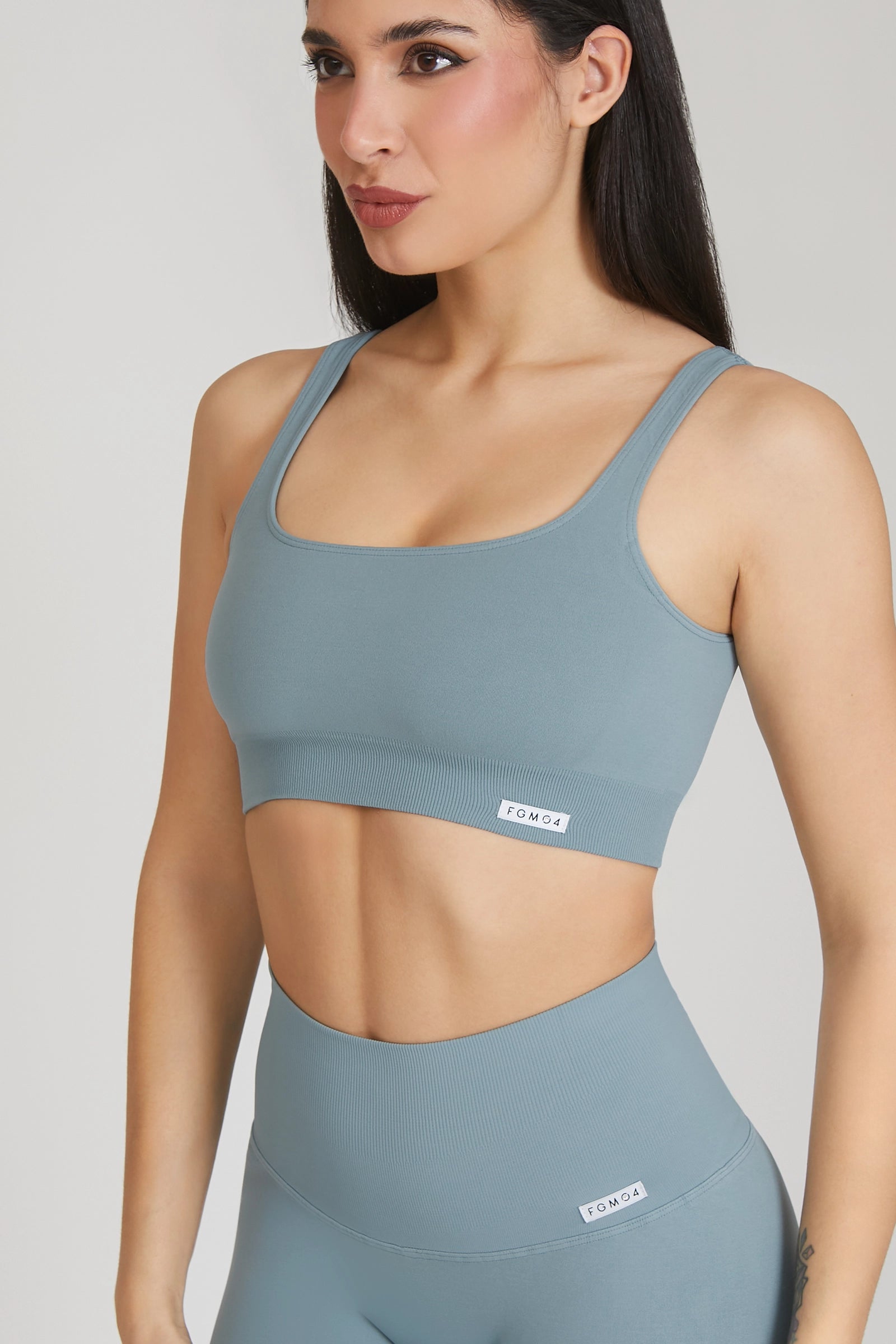 Top sportivo con spalline larghe Gym Fashion Azzurro Arona - FGM04 - Maglie e Top - fgm04