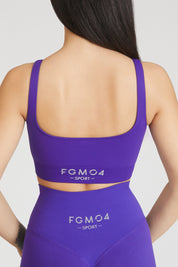 Top sportivo con spalline larghe Gym Fashion Viola - FGM04 - Maglie e Top - fgm04