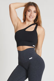 Top sportivo Monospalla Nero - FGM04 - Maglie e Top - fgm04