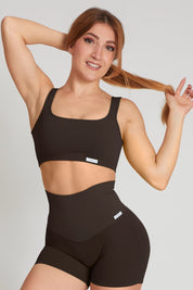 Top sportivo con spalline larghe a costine Calipso Caffè Costine - FGM04 - Maglie e Top - fgm04