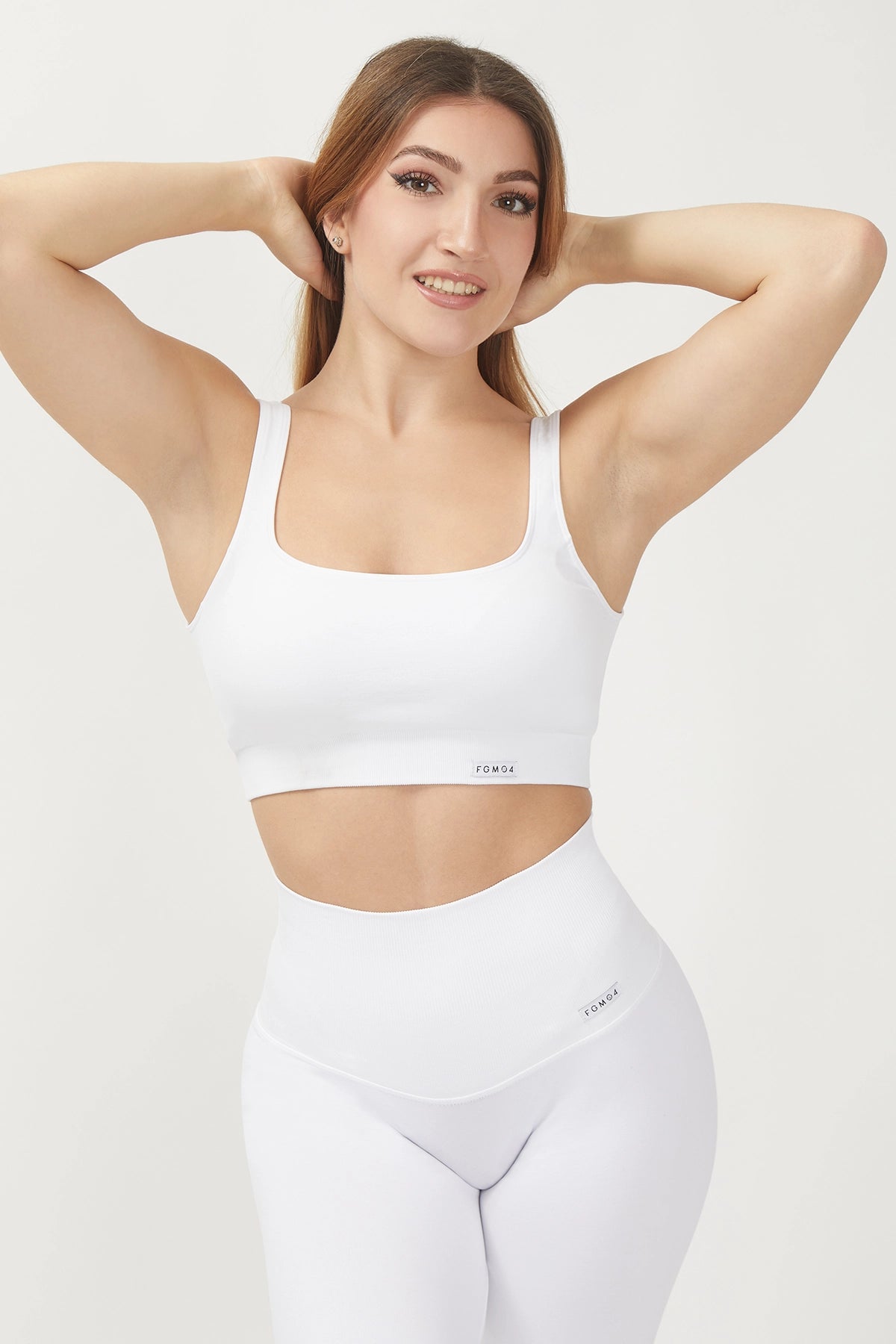 Top sportivo con spalline larghe Gym Fashion Bianco - FGM04 - Maglie e Top - fgm04