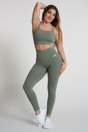 Top sportivo schiena scoperta incrociato Monogram Verde Salvia - FGM04 - Maglie e Top - fgm04