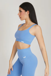 Top sportivo con spalline larghe Gym Fashion Cielo - FGM04 - Maglie e Top - fgm04