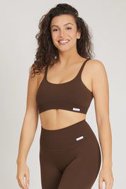 Top sportivo con spalline sottili Confidence Cioccolato - FGM04 - Maglie e Top - fgm04