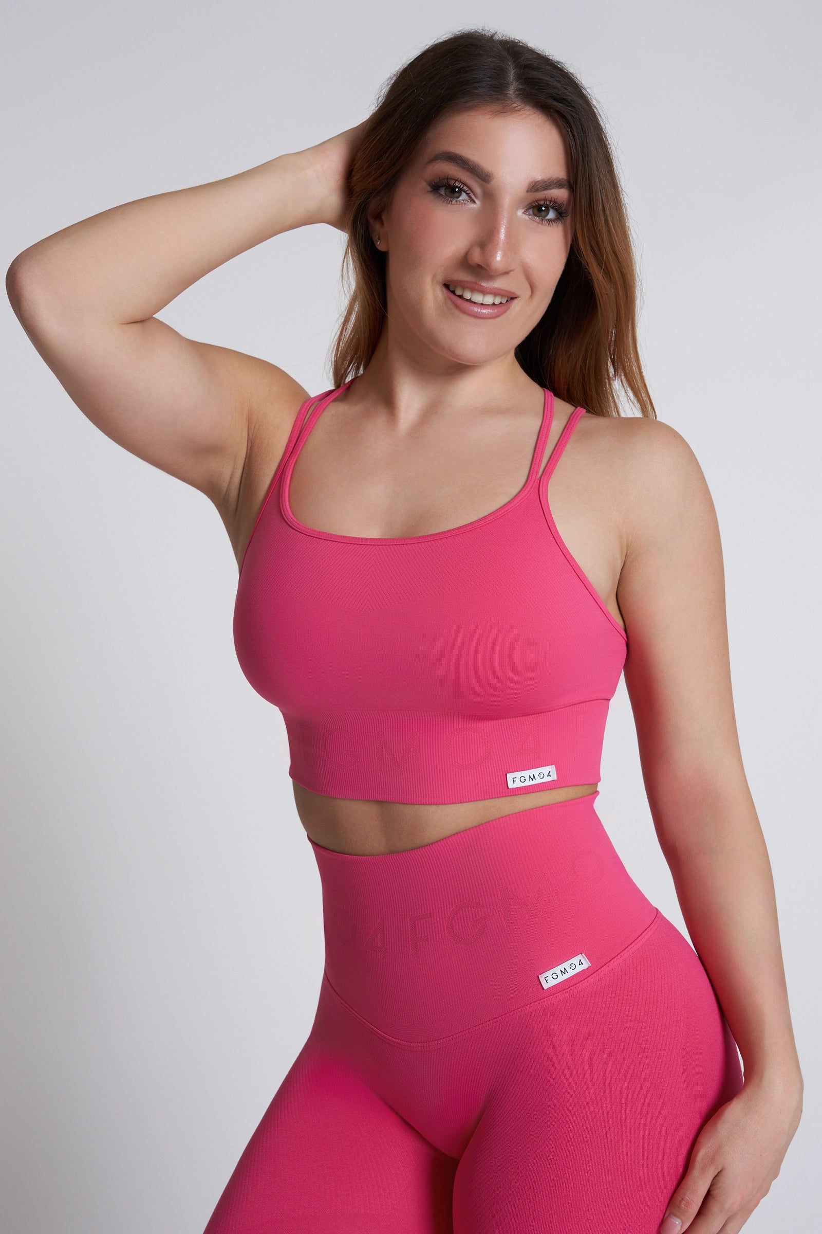 Top sportivo con spalline sottili incrociato schiena scoperta Monogram Roseberry - FGM04 - Maglie e Top - fgm04