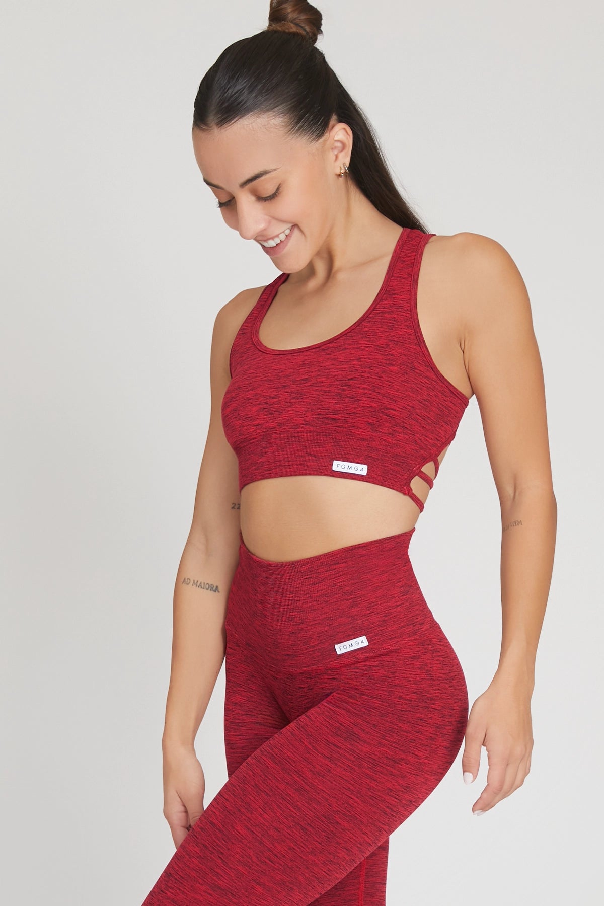 Top sportivo con spalline larghe incrociato schiena scoperta Pulsar Rosso - FGM04 - Maglie e Top - fgm04