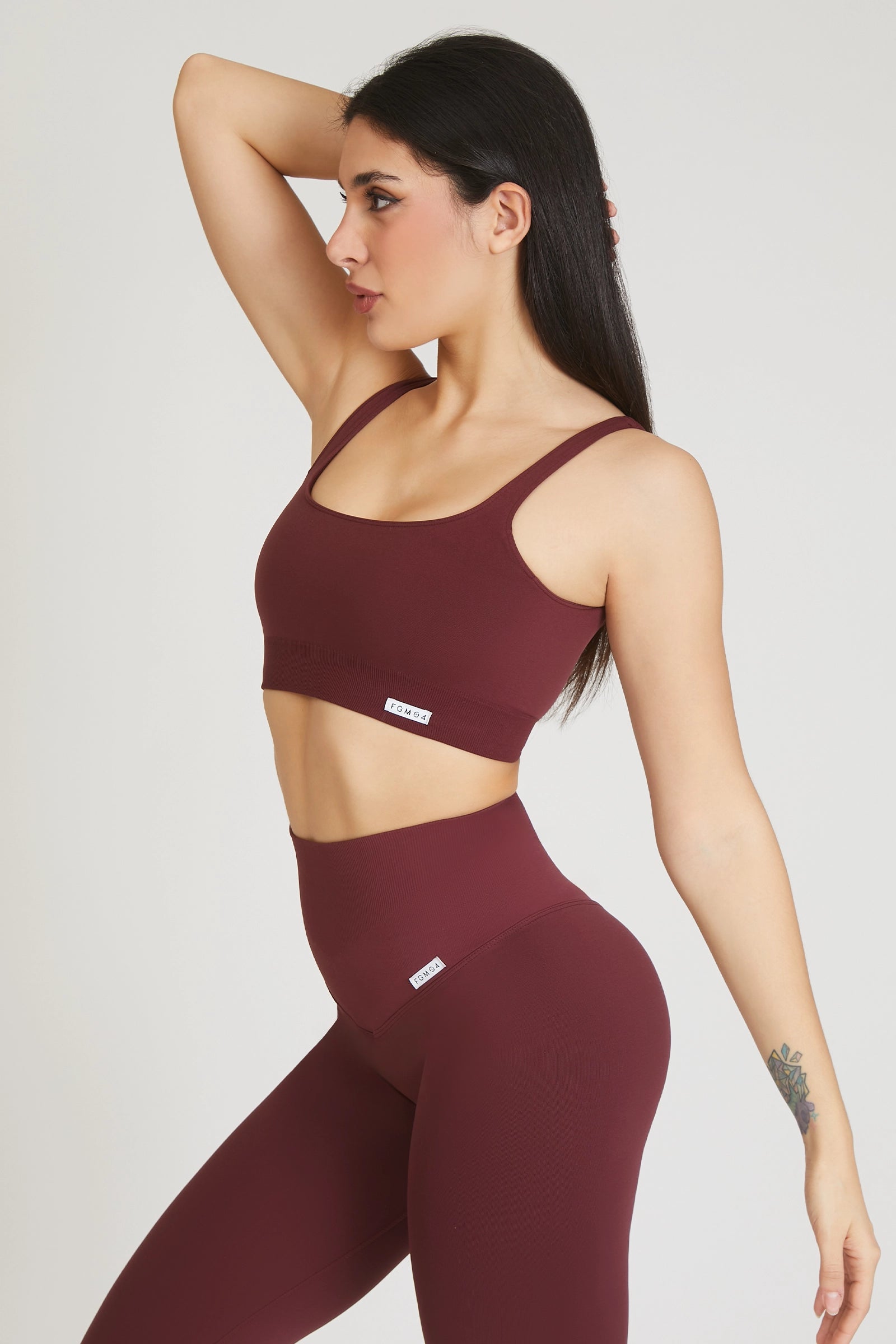 Top sportivo con spalline larghe Gym Fashion Merlot - FGM04 - Maglie e Top - fgm04
