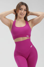 Top sportivo con spalline larghe incrociato schiena scoperta Neith Pink Power - FGM04 - Maglie e Top - fgm04