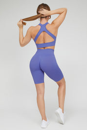 Ciclisti sportivi con tecnologia FIR soft push up senza arricciatura Confidence CryoFir Blue Iris - FGM04 - LEGGINGS ANTICELLULITE - fgm04