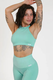 Top sportivo con schiena scoperta scollo all’americana Olimpia Ice Green - FGM04 - Maglie e Top - fgm04